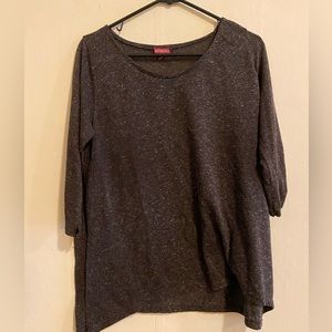 Heather brown semi sheer sweater.